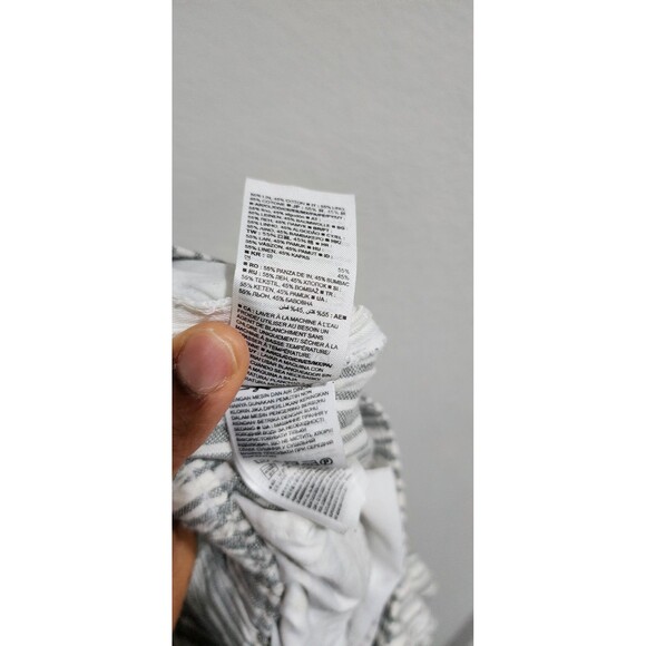 GAP Linen Cotton Blend Capri Striped Pants High Rise Line Sage - Size 6 - Picture 16 of 16